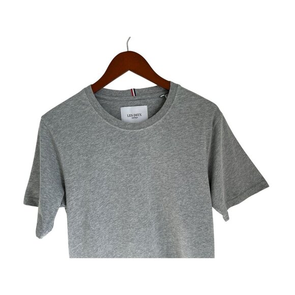 LES DEUX Marais T-Shirt Cotton Gray Crewneck Size Small - Picture 3 of 8